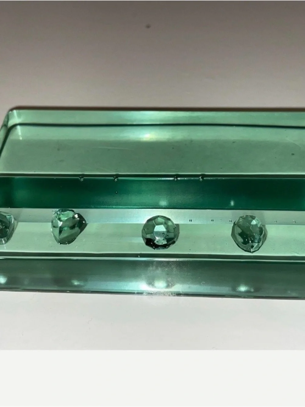 Green Gemstone Cell Phone Stand and Business Card Holder
